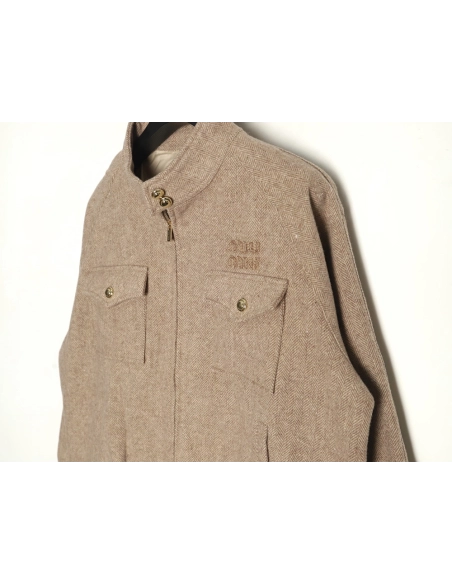 Miu miu herringbone twill pattern jacket,Miu Miu Jacket,Jacket,APPAREL