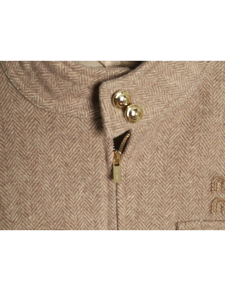 Miu miu herringbone twill pattern jacket,Miu Miu Jacket,Jacket,APPAREL