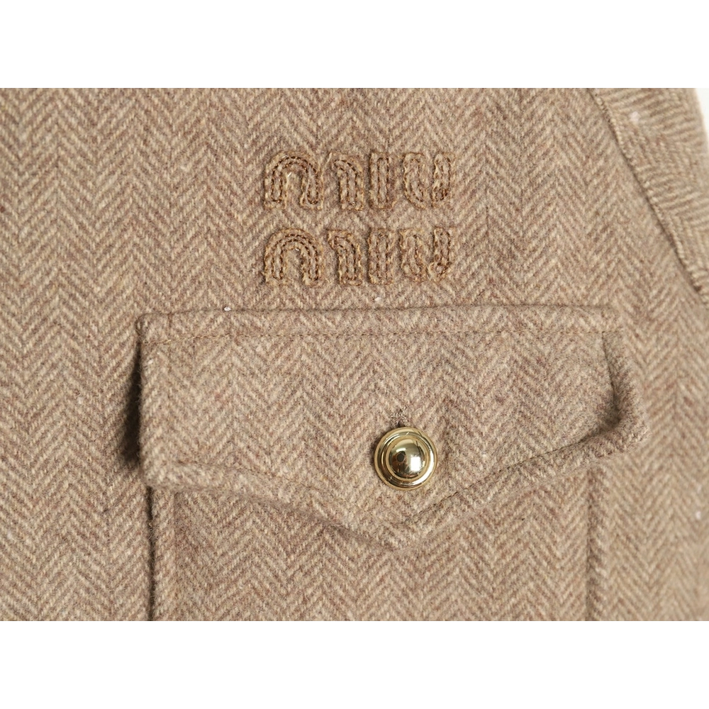 Miu miu herringbone twill pattern jacket,Miu Miu Jacket,Jacket,APPAREL