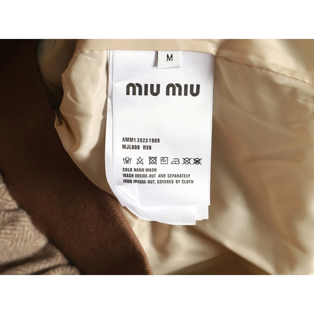 Miu miu herringbone twill pattern jacket,Miu Miu Jacket,Jacket,APPAREL