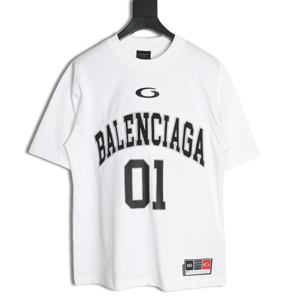 Balenciaga basketball jersey embroidered print shortsleeved Tshirt,Balenciaga T Shirt,Tshirt,APPAREL