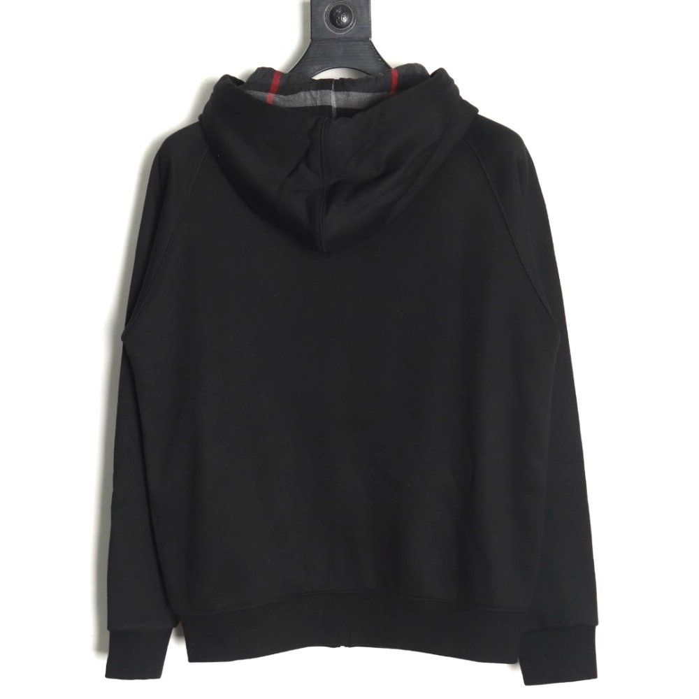 Burberry B plaid hooded zipup hooded sweatshirt,Burberry Sweatshirt,Sweatshirt,APPAREL