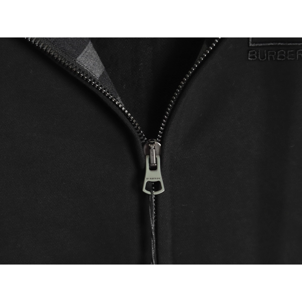Burberry B plaid hooded zipup hooded sweatshirt,Burberry Sweatshirt,Sweatshirt,APPAREL