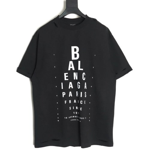 Balenciaga Cut Eye Chart Short Sleeve Tshirt,Balenciaga T Shirt,Tshirt,APPAREL
