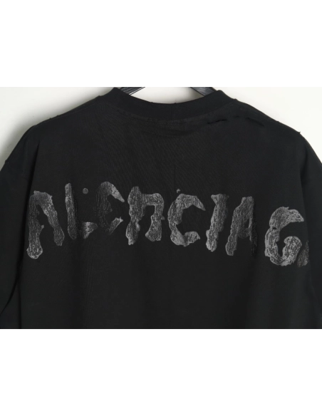 Balenciaga back offset printed shortsleeved Tshirt,Balenciaga T Shirt,Tshirt,APPAREL