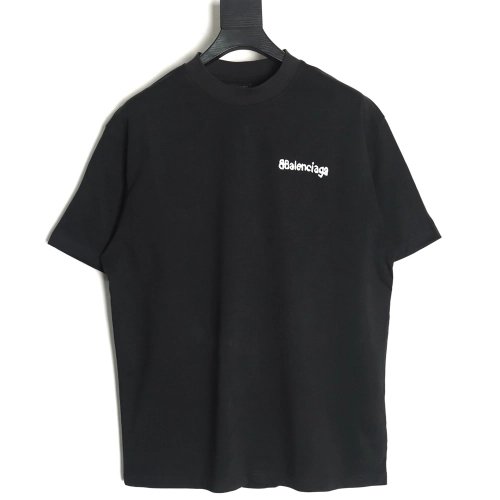Balenciaga Graffiti Small Letters Print Short Sleeve Tshirt,Balenciaga T Shirt,Tshirt,APPAREL