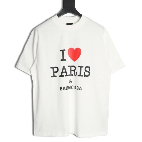 Balenciaga Valentines Day limited edition heart print shortsleeved Tshirt,Balenciaga T Shirt,Tshirt,APPAREL