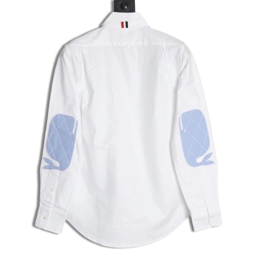 Thom Browne patchwork webbing shirt,Thom Browne Shirt,Shirt,APPAREL