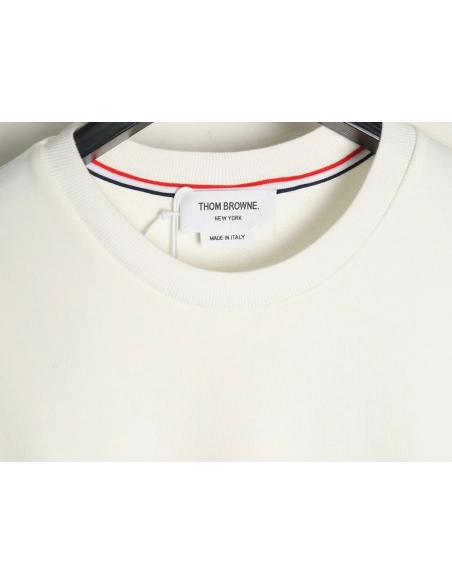 Thom Browne FourBar YarnDyed Crew Neck Sweatshirt,Thom Browne Sweatshirt,Sweatshirt,APPAREL