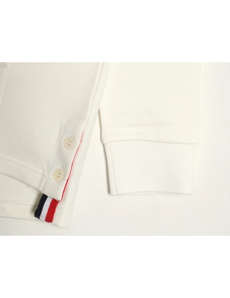 Thom Browne FourBar YarnDyed Crew Neck Sweatshirt,Thom Browne Sweatshirt,Sweatshirt,APPAREL