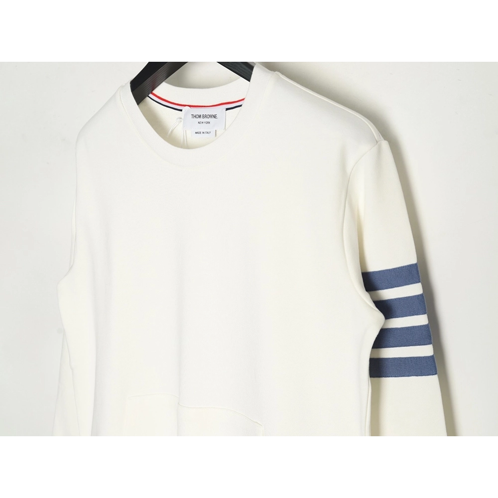 Thom Browne FourBar YarnDyed Crew Neck Sweatshirt,Thom Browne Sweatshirt,Sweatshirt,APPAREL