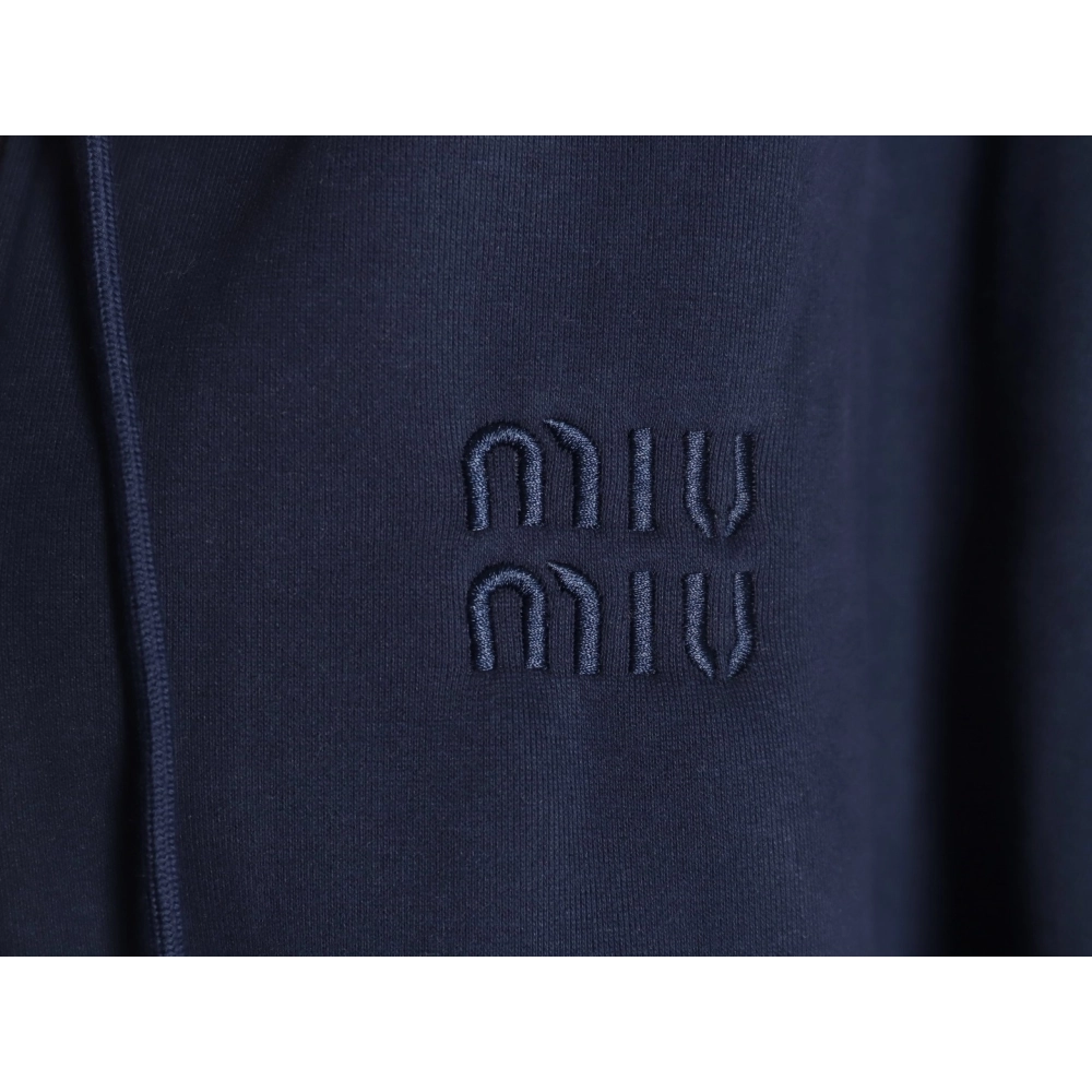 Miu Miu embroidered logo velvet zipup jacket,Miu Miu Jacket,Jacket,APPAREL