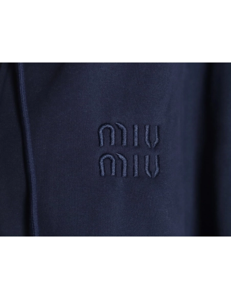 Miu Miu embroidered logo velvet zipup jacket,Miu Miu Jacket,Jacket,APPAREL