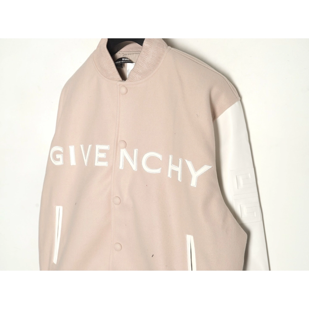 Givenchy embroidered letter patchwork wool baseball jacket,Givenchy Jacket,Jacket,APPAREL