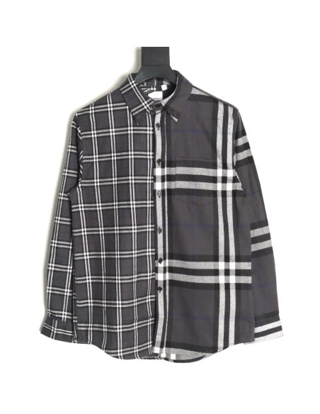 Burberry Double Brushed Striped Check Classic Shirt,Burberry Shirt,Shirt,APPAREL