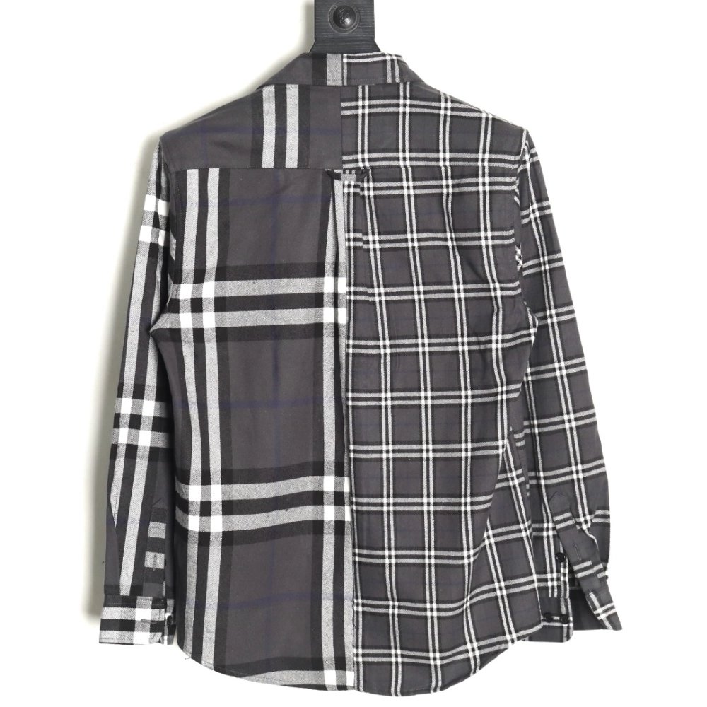 Burberry Double Brushed Striped Check Classic Shirt,Burberry Shirt,Shirt,APPAREL