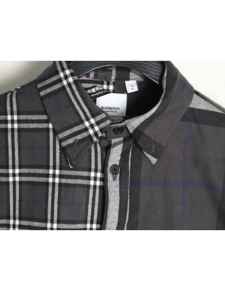 Burberry Double Brushed Striped Check Classic Shirt,Burberry Shirt,Shirt,APPAREL