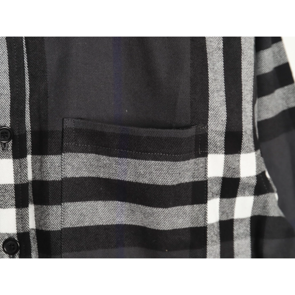 Burberry Double Brushed Striped Check Classic Shirt,Burberry Shirt,Shirt,APPAREL