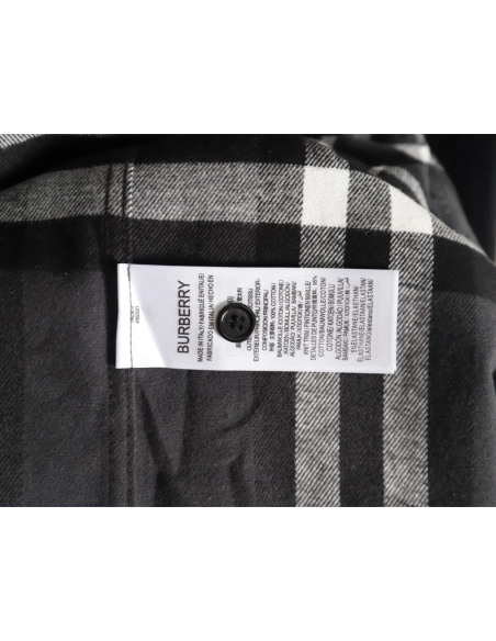Burberry Double Brushed Striped Check Classic Shirt,Burberry Shirt,Shirt,APPAREL