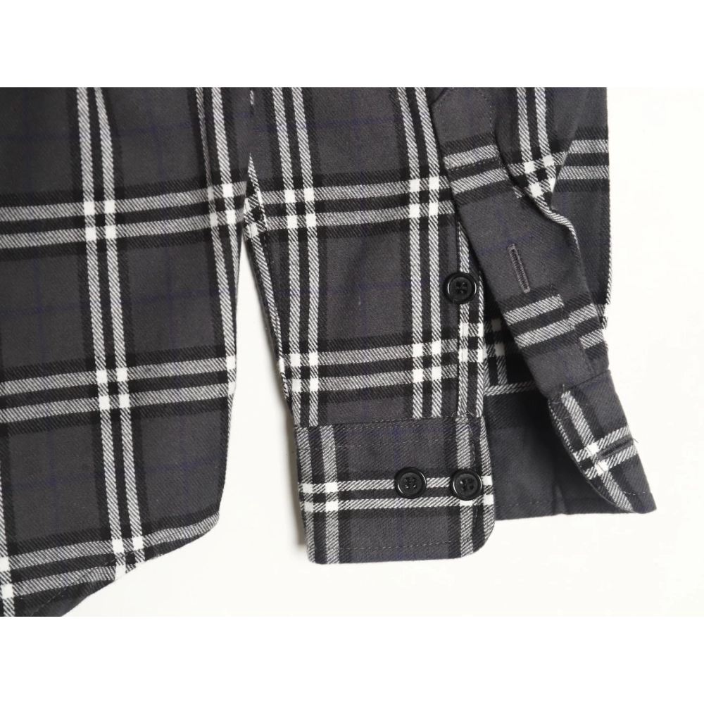 Burberry Double Brushed Striped Check Classic Shirt,Burberry Shirt,Shirt,APPAREL