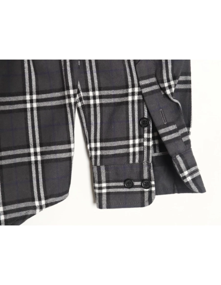 Burberry Double Brushed Striped Check Classic Shirt,Burberry Shirt,Shirt,APPAREL