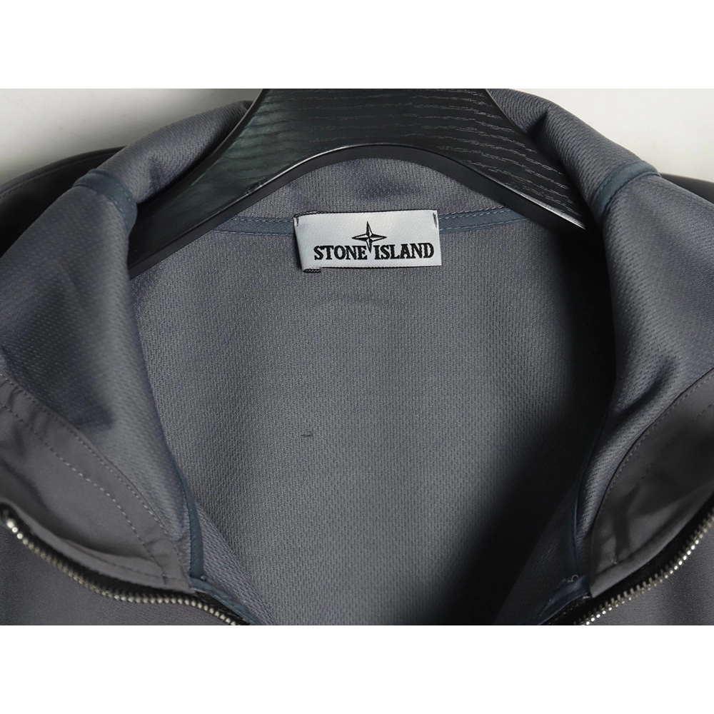 Stone Island Plain Hooded ZipUp Jacket,Stone Island Jacket,Jacket,APPAREL