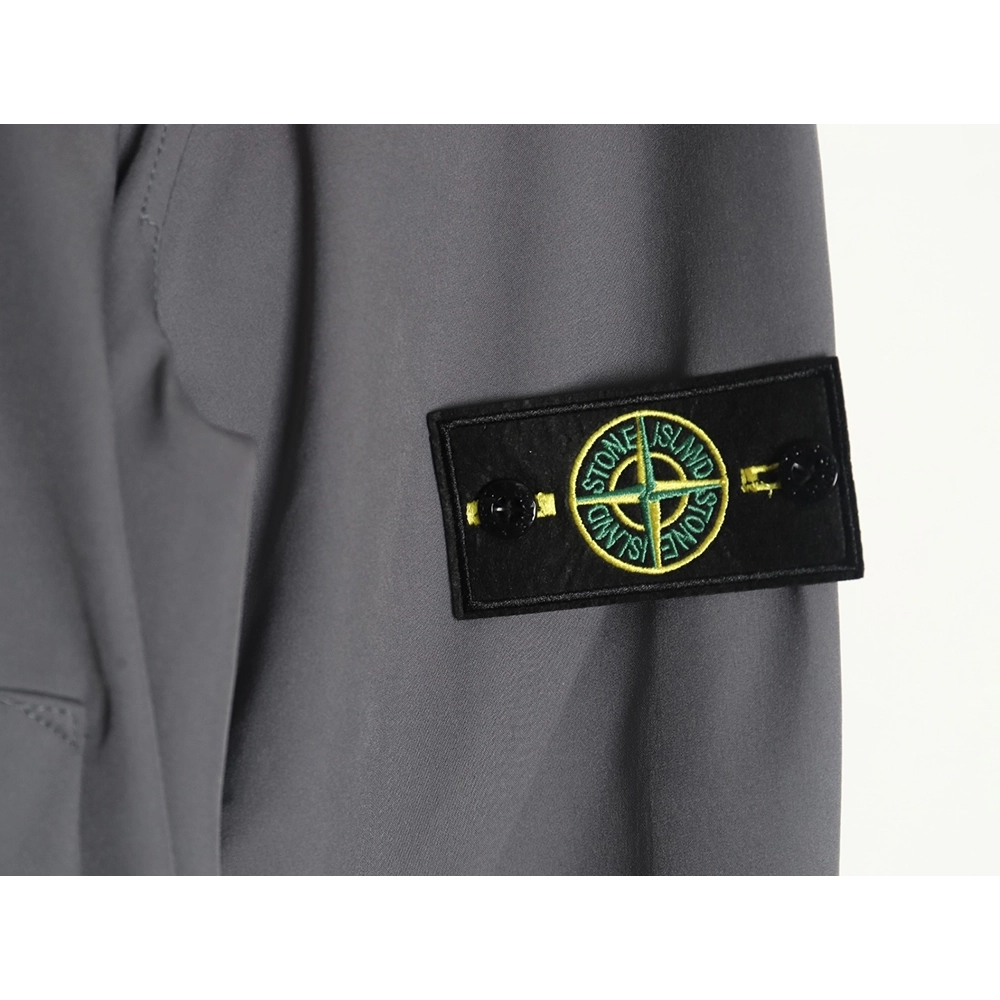 Stone Island Plain Hooded ZipUp Jacket,Stone Island Jacket,Jacket,APPAREL