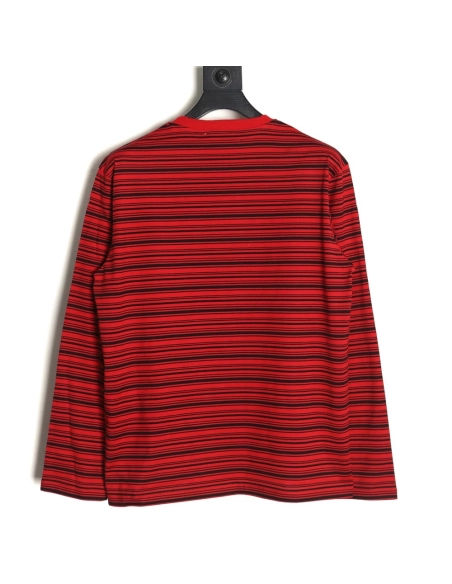 Miu Miu Red Striped Long Sleeve TShirt,Miu Miu T Shirt,Tshirt,APPAREL