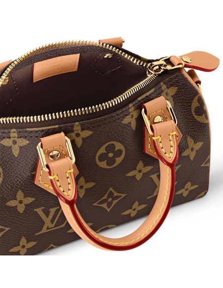 Louis Vuitton Nano Speedy Bags M81085 16X10X7.6cm,Louis Vuitton Bags,BAGS
