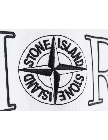 Dior &amp; Stone island co-branded embroidered logo short-sleeved T-shirt,Dior