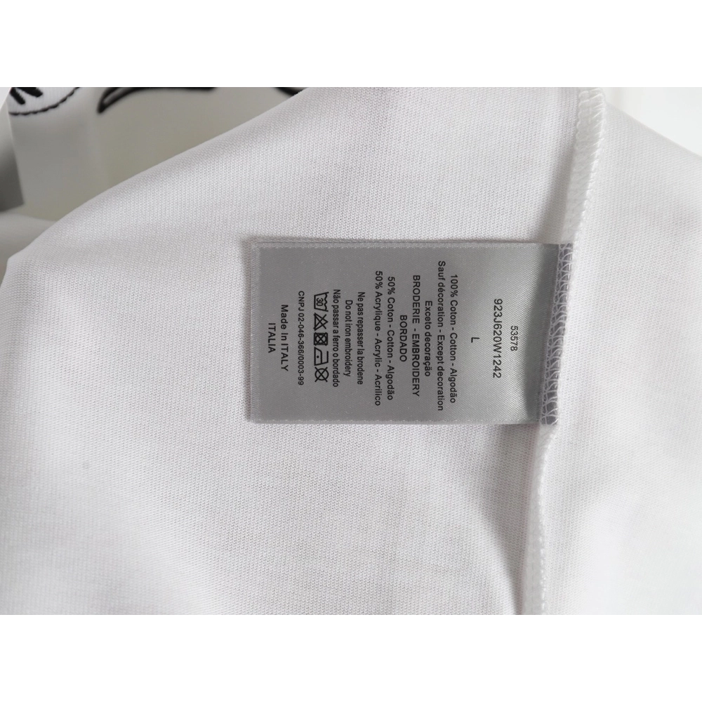 Dior &amp; Stone island co-branded embroidered logo short-sleeved T-shirt,Dior