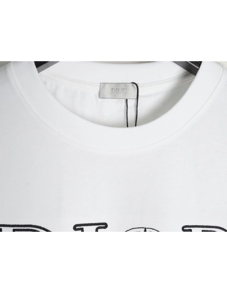 Dior &amp; Stone island co-branded embroidered logo short-sleeved T-shirt,Dior