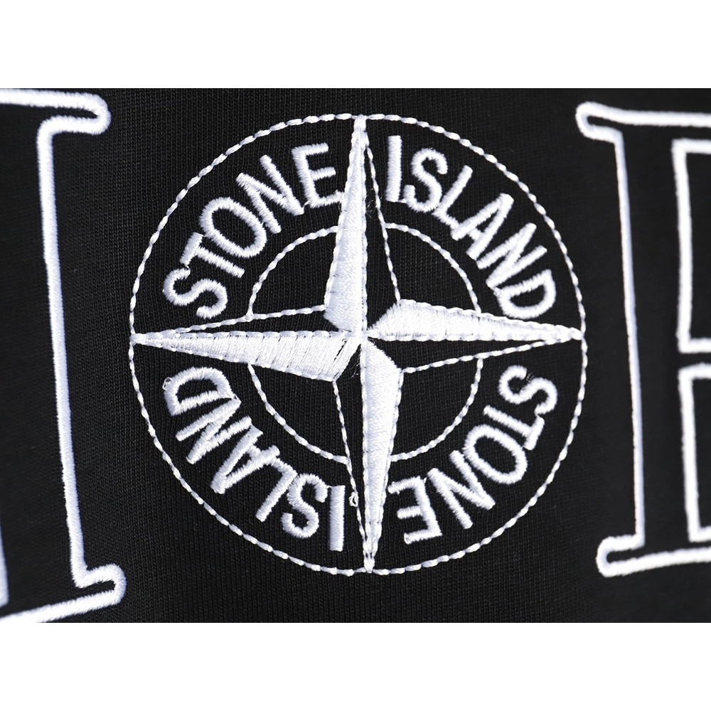 Dior &amp; Stone island co-branded embroidered logo short-sleeved T-shirt TSK1,Dior