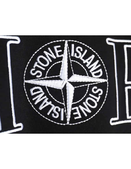 Dior &amp; Stone island co-branded embroidered logo short-sleeved T-shirt TSK1,Dior