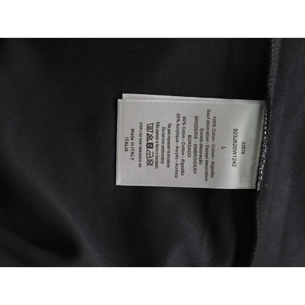 Dior &amp; Stone island co-branded embroidered logo short-sleeved T-shirt TSK1,Dior
