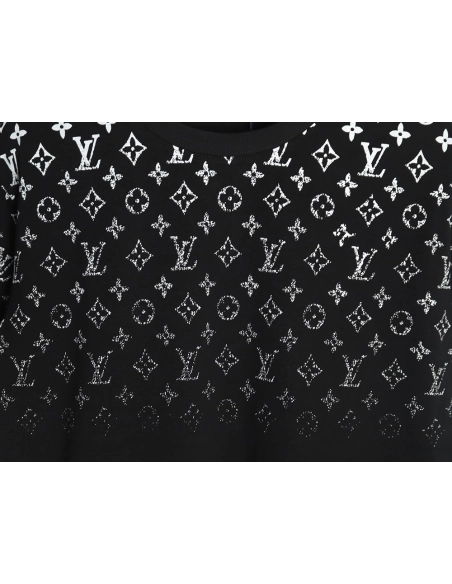 Louis Vuitton gradient full print monogram short-sleeved T-shirt TSK1,Louis Vuitton