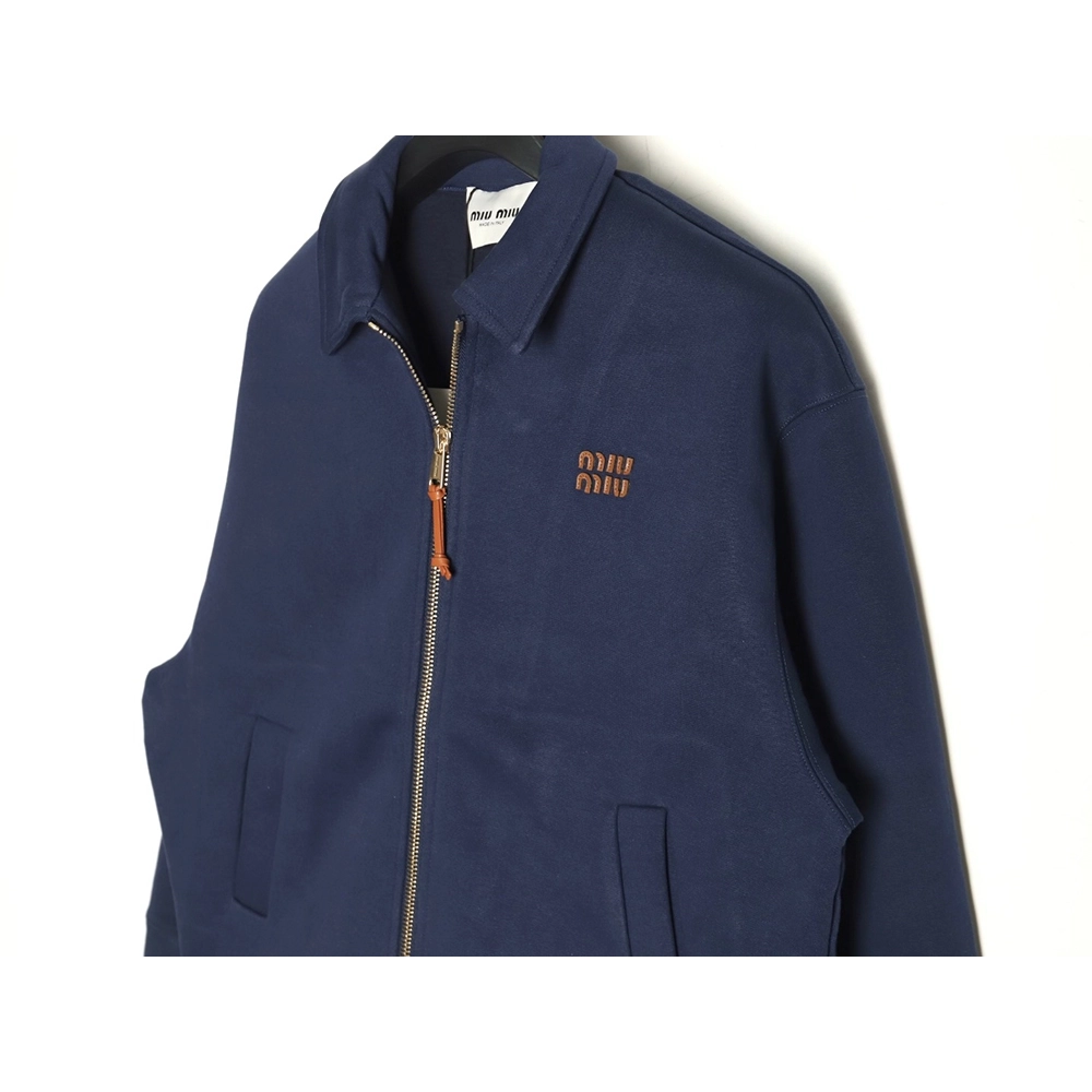 Miu Miu lettering appliqu¨¦ air layer zipper jacket,Miu Miu