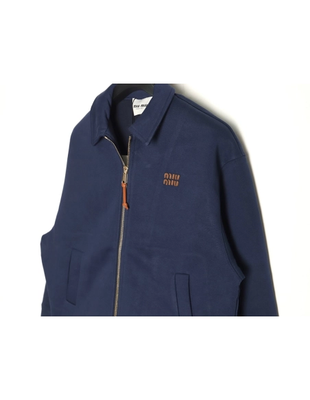 Miu Miu lettering appliqu¨¦ air layer zipper jacket,Miu Miu