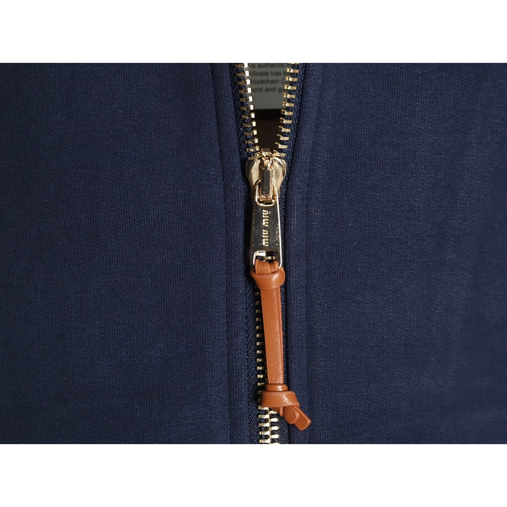 Miu Miu lettering appliqu¨¦ air layer zipper jacket,Miu Miu