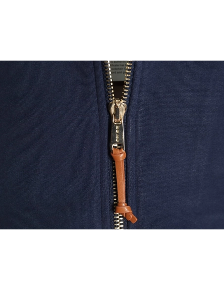 Miu Miu lettering appliqu¨¦ air layer zipper jacket,Miu Miu