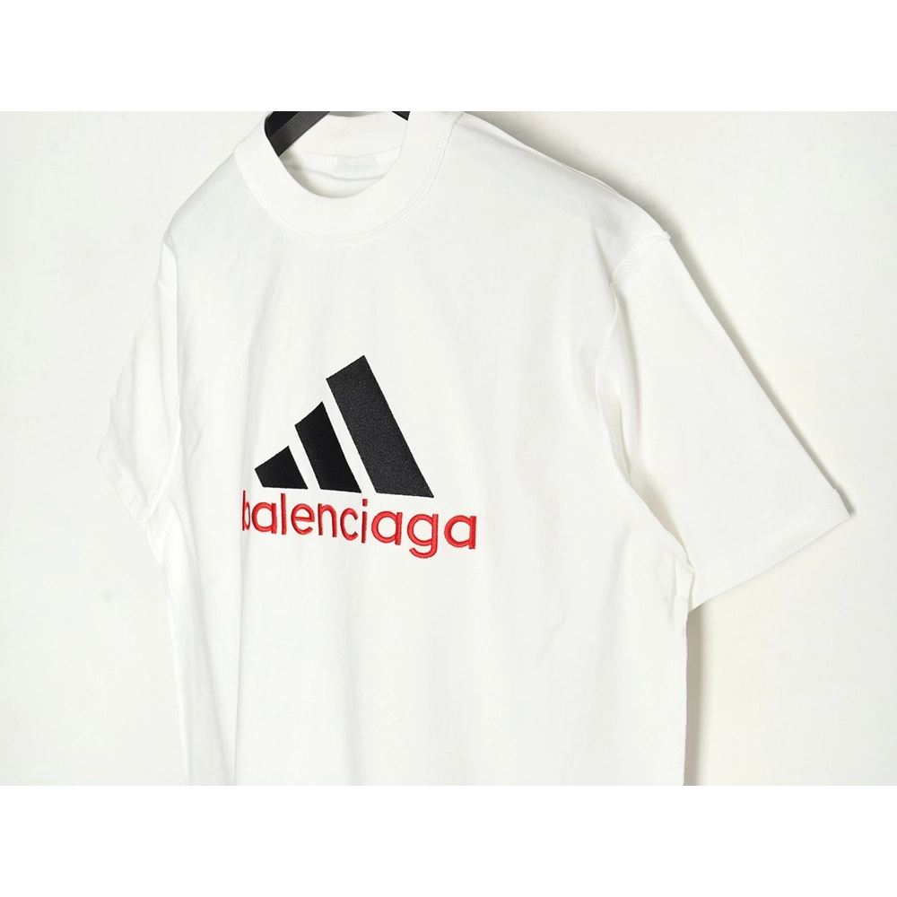Balenciaga &amp; Adidas co-branded embroidered short-sleeved T-shirt,Balenciaga