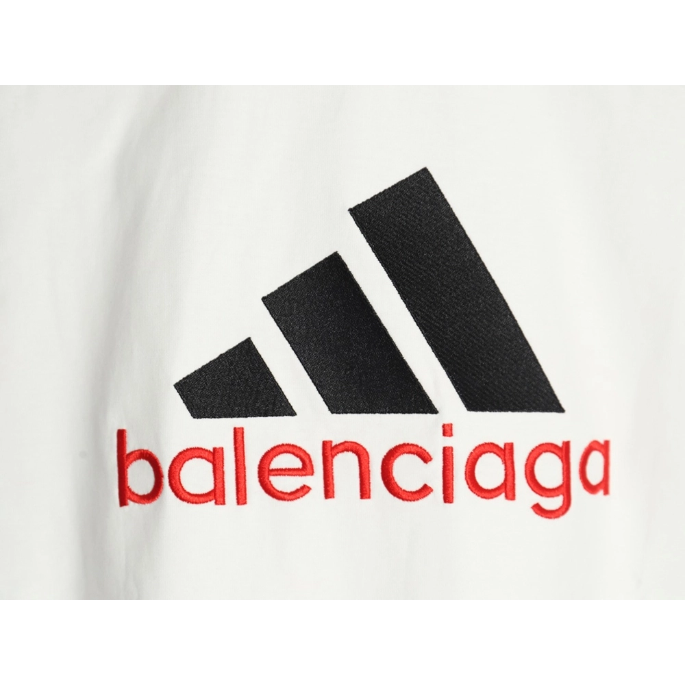 Balenciaga &amp; Adidas co-branded embroidered short-sleeved T-shirt,Balenciaga