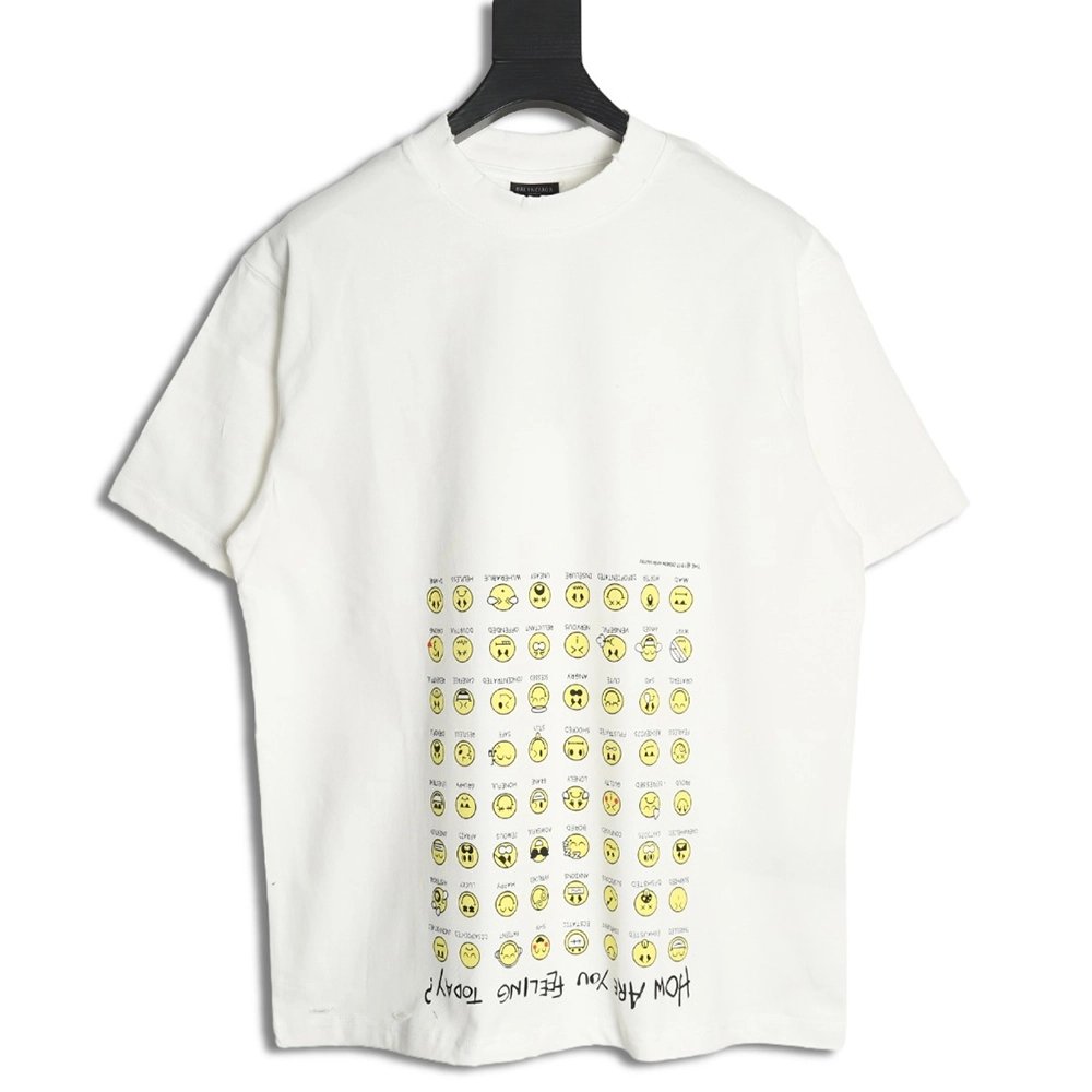 Balenciaga emoji print short-sleeved T-shirt,Balenciaga