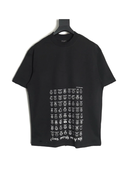 Balenciaga emoji print short-sleeved T-shirt TSK1,Balenciaga