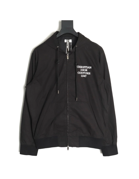 Dior letter print hooded windbreaker jacket TSK1,Dior