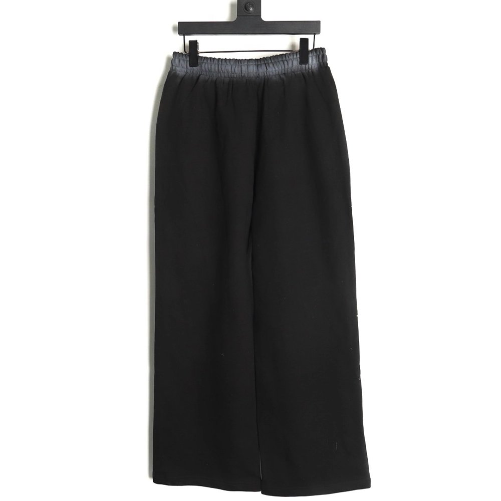 We11 Done colorful spray-trimmed washed wide-leg pants,We11done