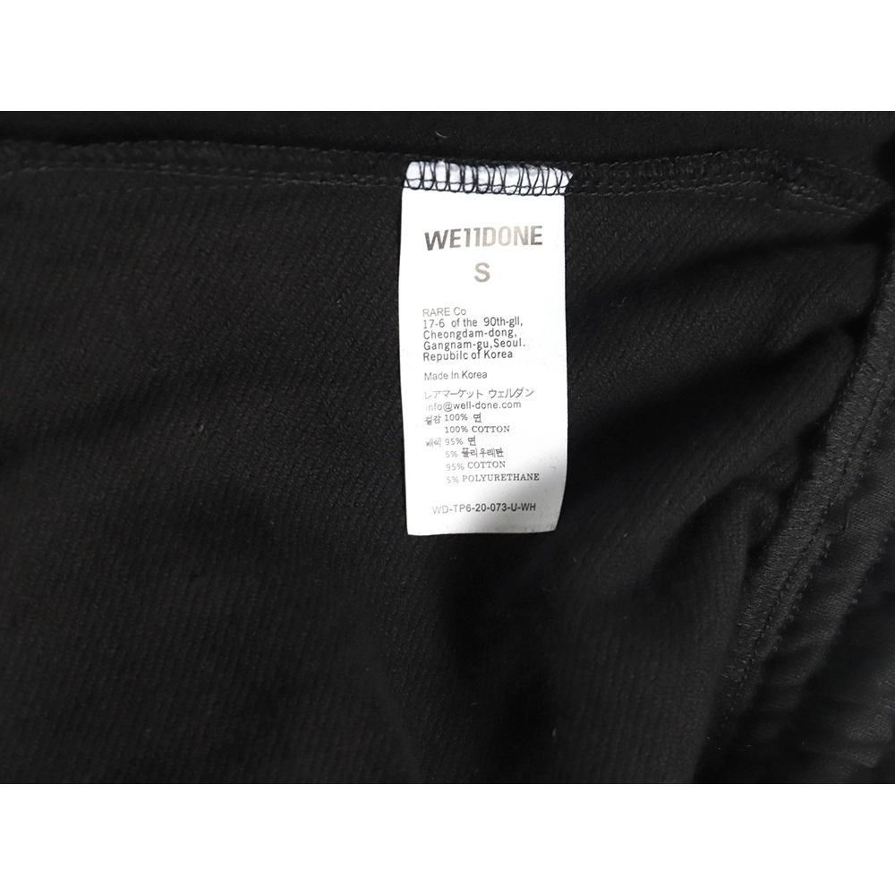 We11 Done colorful spray-trimmed washed wide-leg pants,We11done