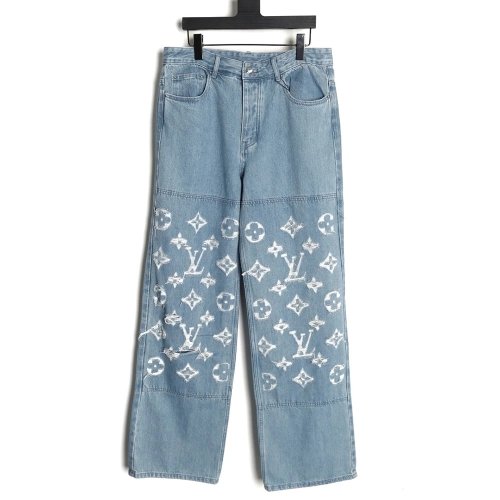 Louis Vuitton washed ripped jeans,Louis Vuitton