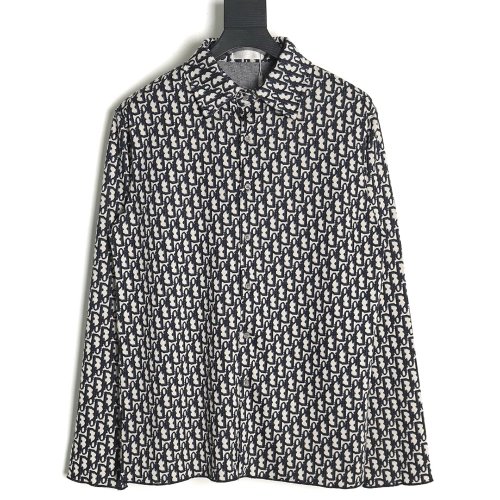 Dior monogram full print jacquard long sleeve shirt,Dior