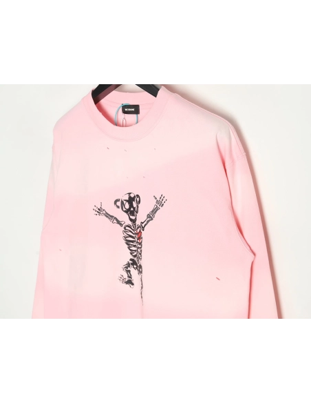 We11 Done cute heart skull gradient print long sleeve T-shirt,We11done